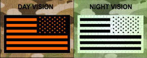 REVERSE USA ORANGE ON IR MAGIC BLACK SOLASX PATCH